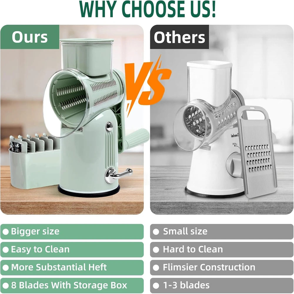 Rotary Cheese Grater Green