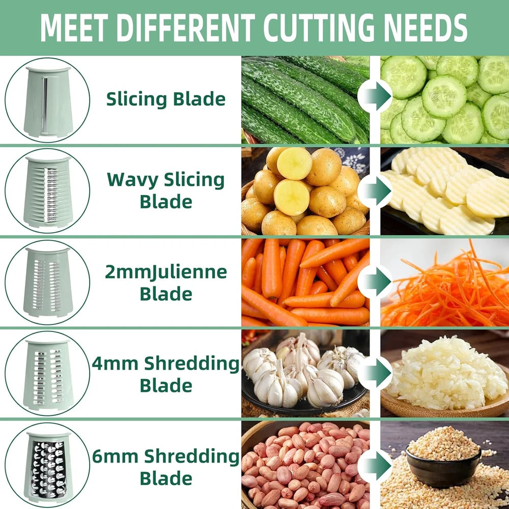 Rotary Cheese Grater Green
