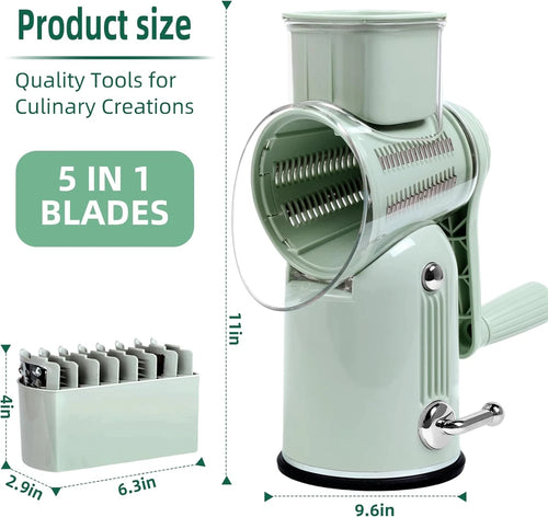 Rotary Cheese Grater Green