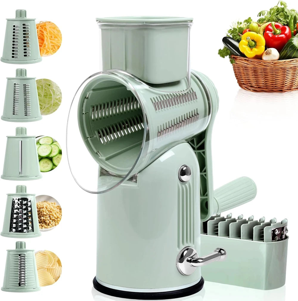 Rotary Cheese Grater Green